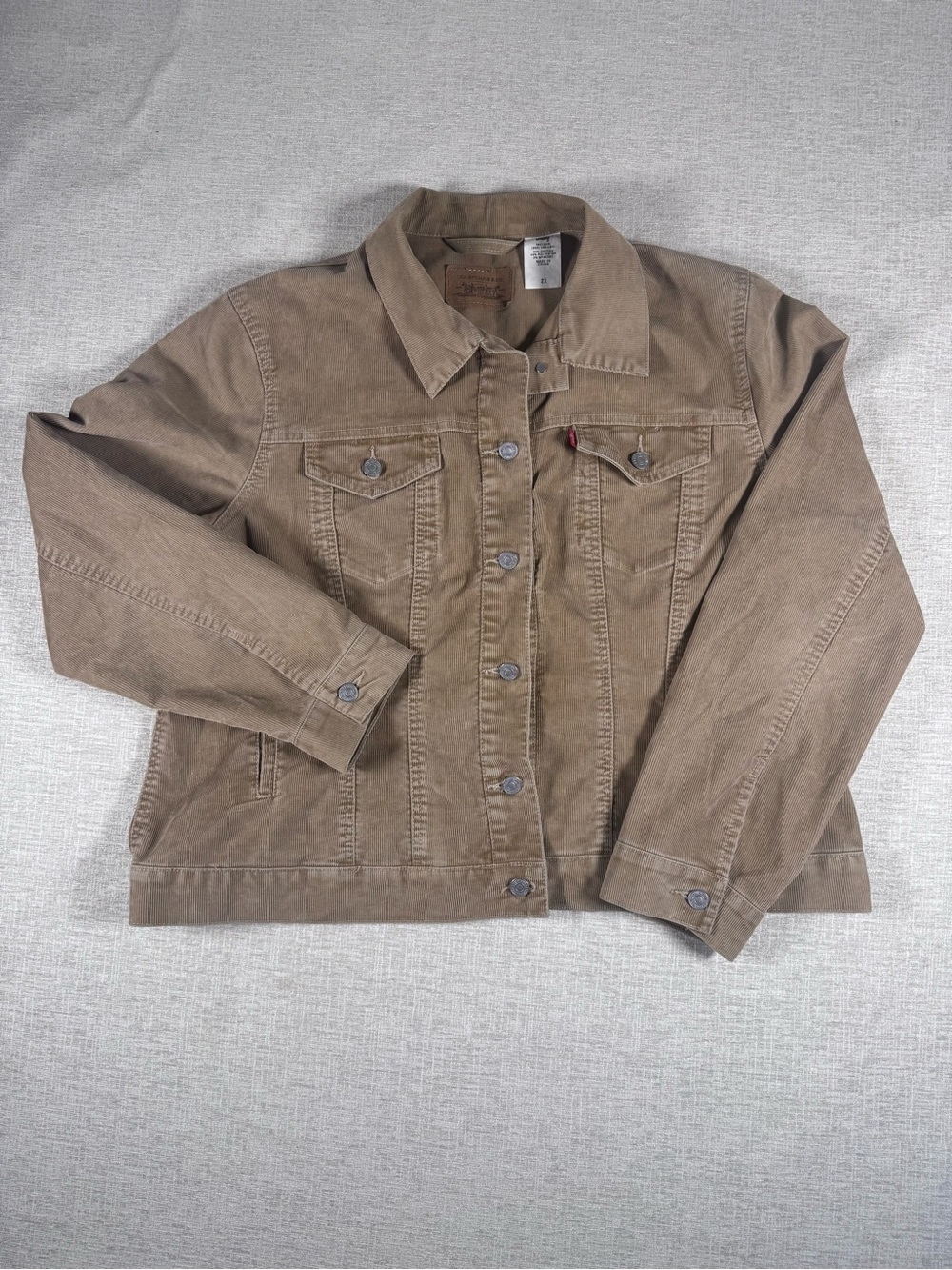 Levi's Ladies Brown Corduroy Button-Up Trucker Jacket XXL